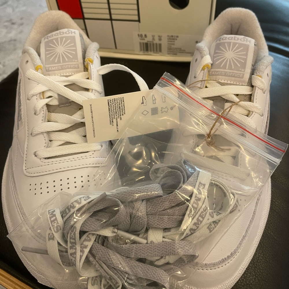 Reebok Classic White and Gray Shoes